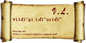 Világi László névjegykártya