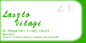 laszlo vilagi business card